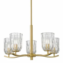 Sklep Kaja Złota lampa z kryształowymi kloszami P0590-05B-V7AC TAZZA | Kaja Best Sale