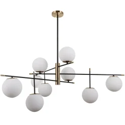 Sklep Kaja Złota lampa z okrągłymi kloszami PND-43660-9 STELIA | Kaja Oświetlenie Fashion