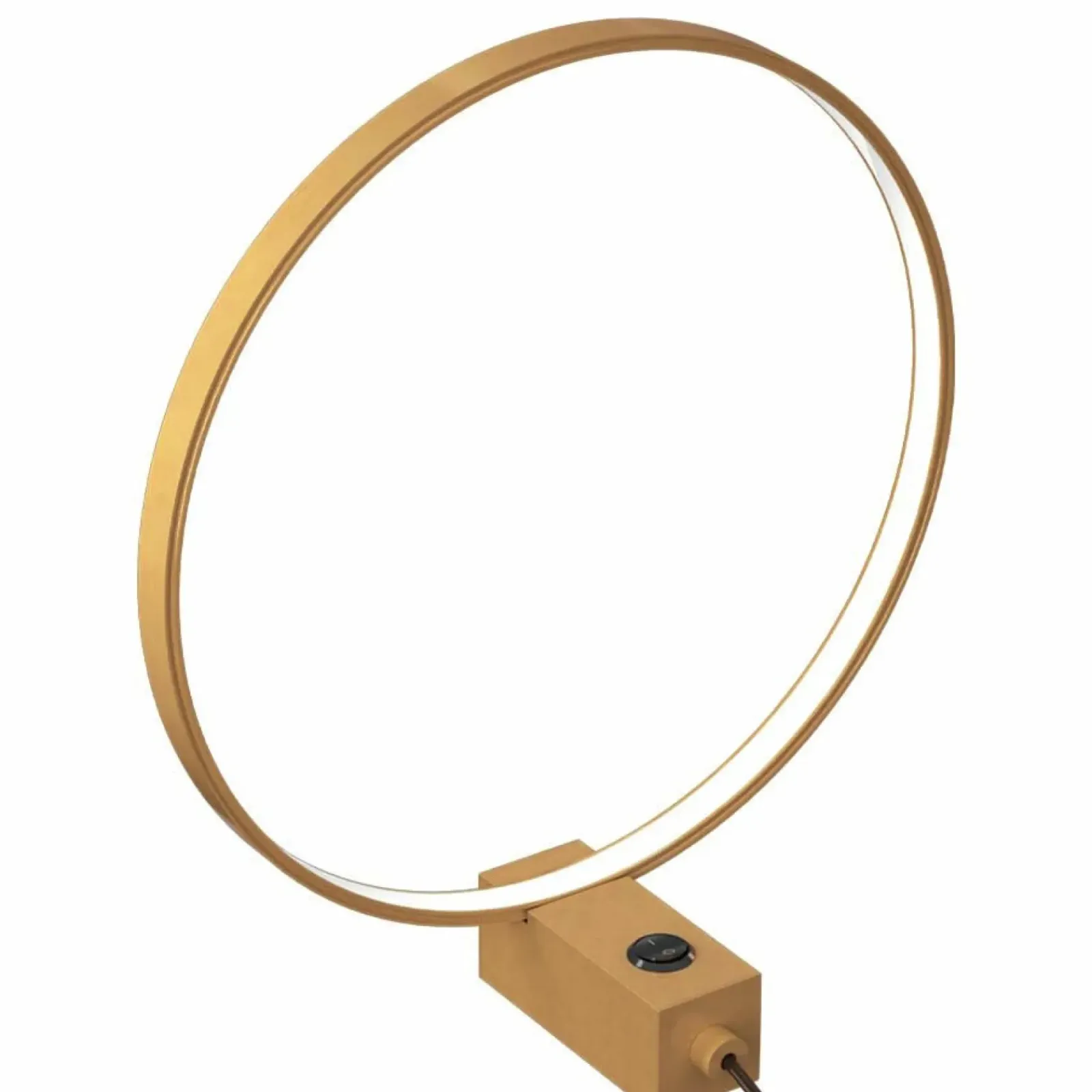 Sklep Kaja Złota lampka nocna koło LED ⌀27cm 4000K ANT 2005 AGARO | Kaja* Nowoczesne Lampki Stołowe|Lampy Led
