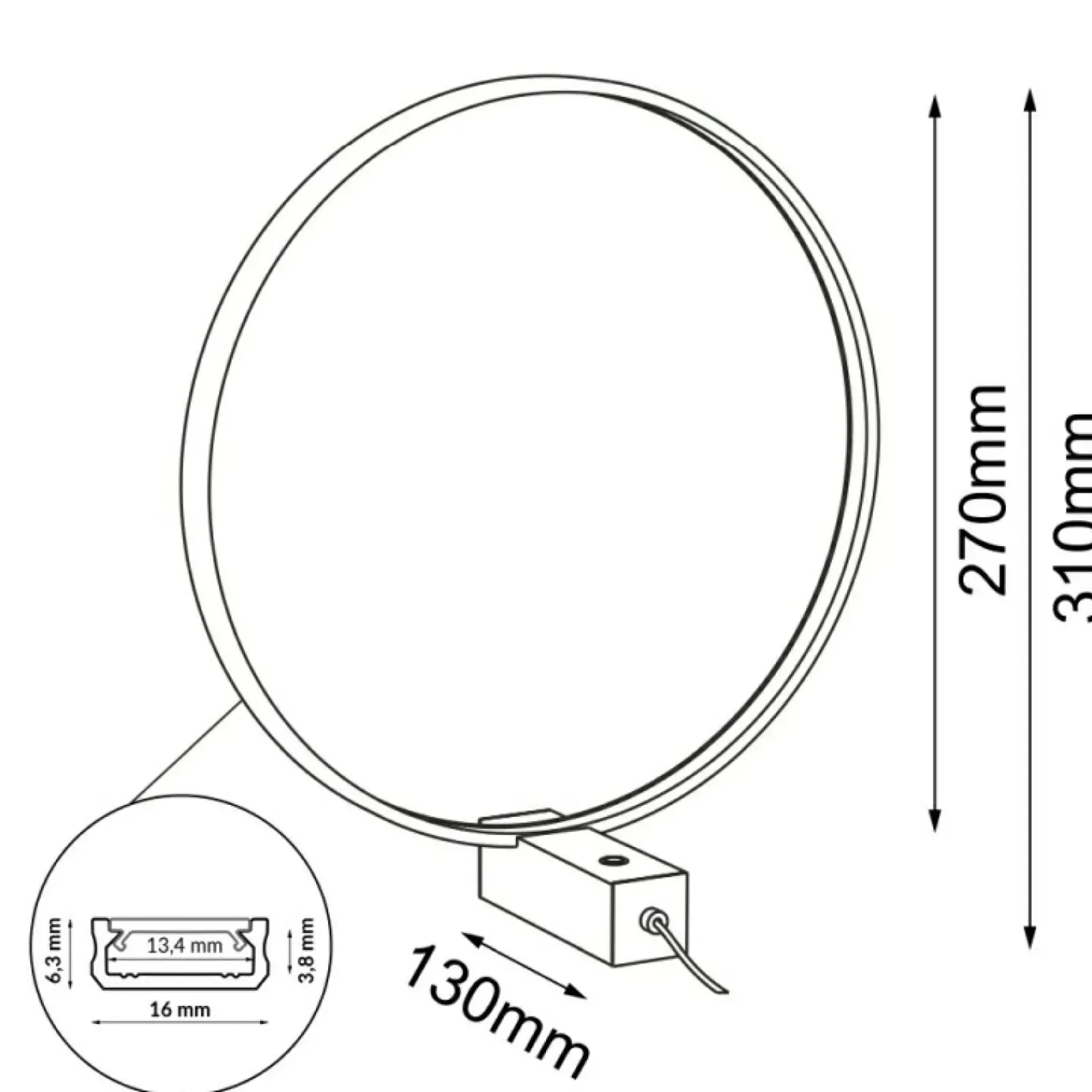 Sklep Kaja Złota lampka nocna koło LED ⌀27cm 4000K ANT 2005 AGARO | Kaja* Nowoczesne Lampki Stołowe|Lampy Led