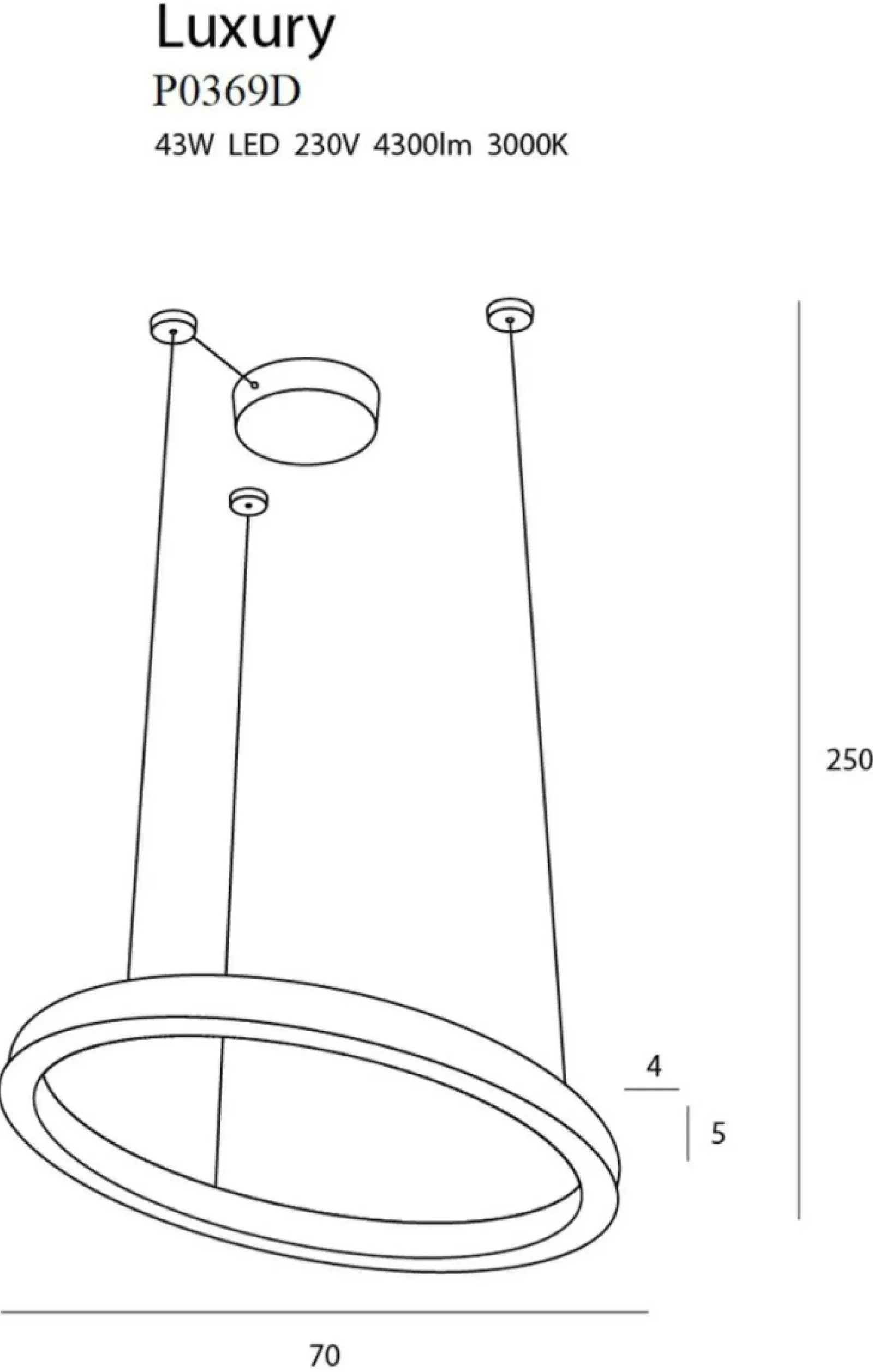Sklep Kaja Złota, ledowa obręcz wilcząca Ø70cm MX P0369D LUXURY | Kaja Outlet