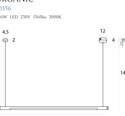 Sklep Kaja Złota listwa 100cm LED ze ściemniaczem MX P0356D ORGANIC P | Kaja New