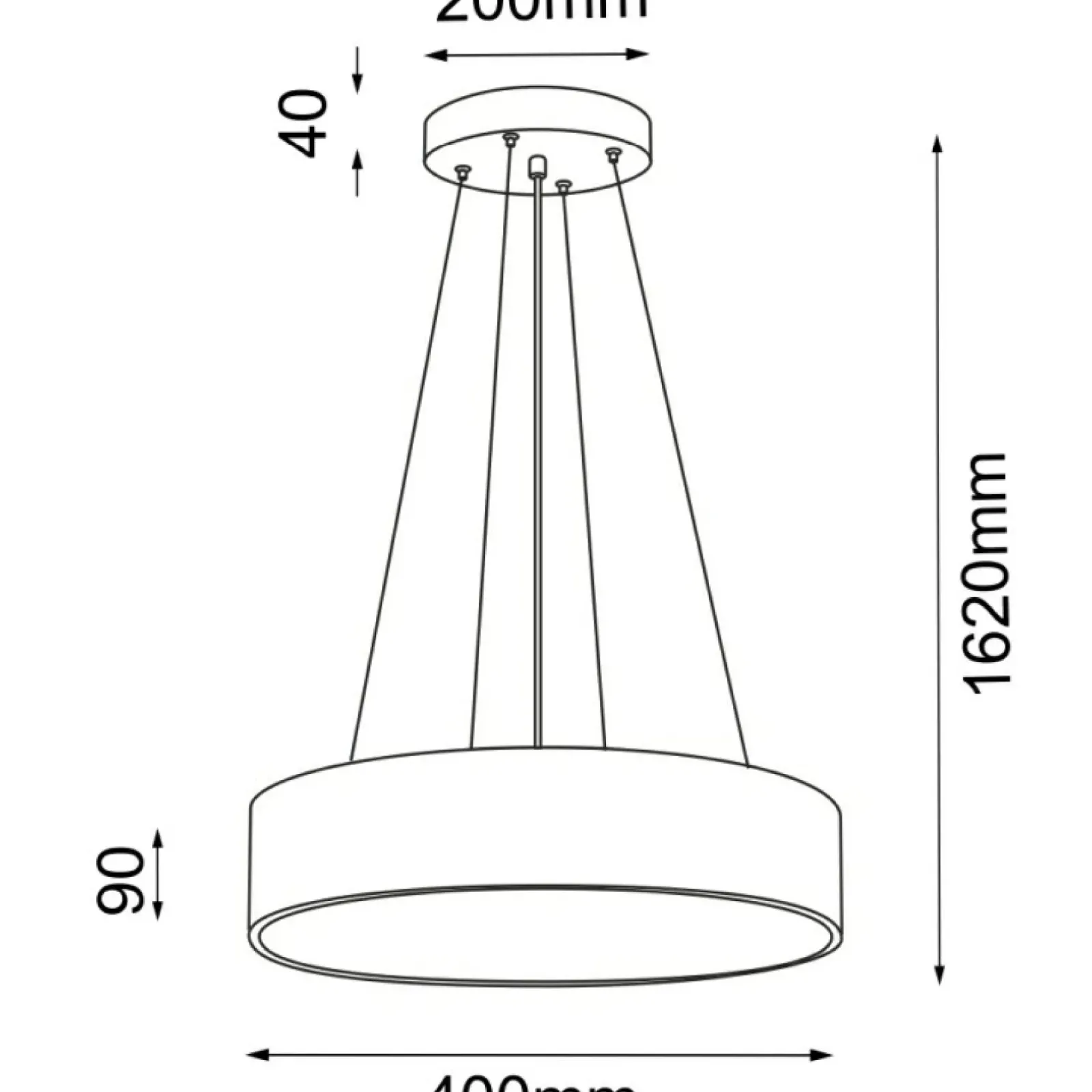 Sklep Kaja Złota, matowa lampa wisząca do sypialni ⌀40cm ANT 5092 SENGO | Kaja Fashion