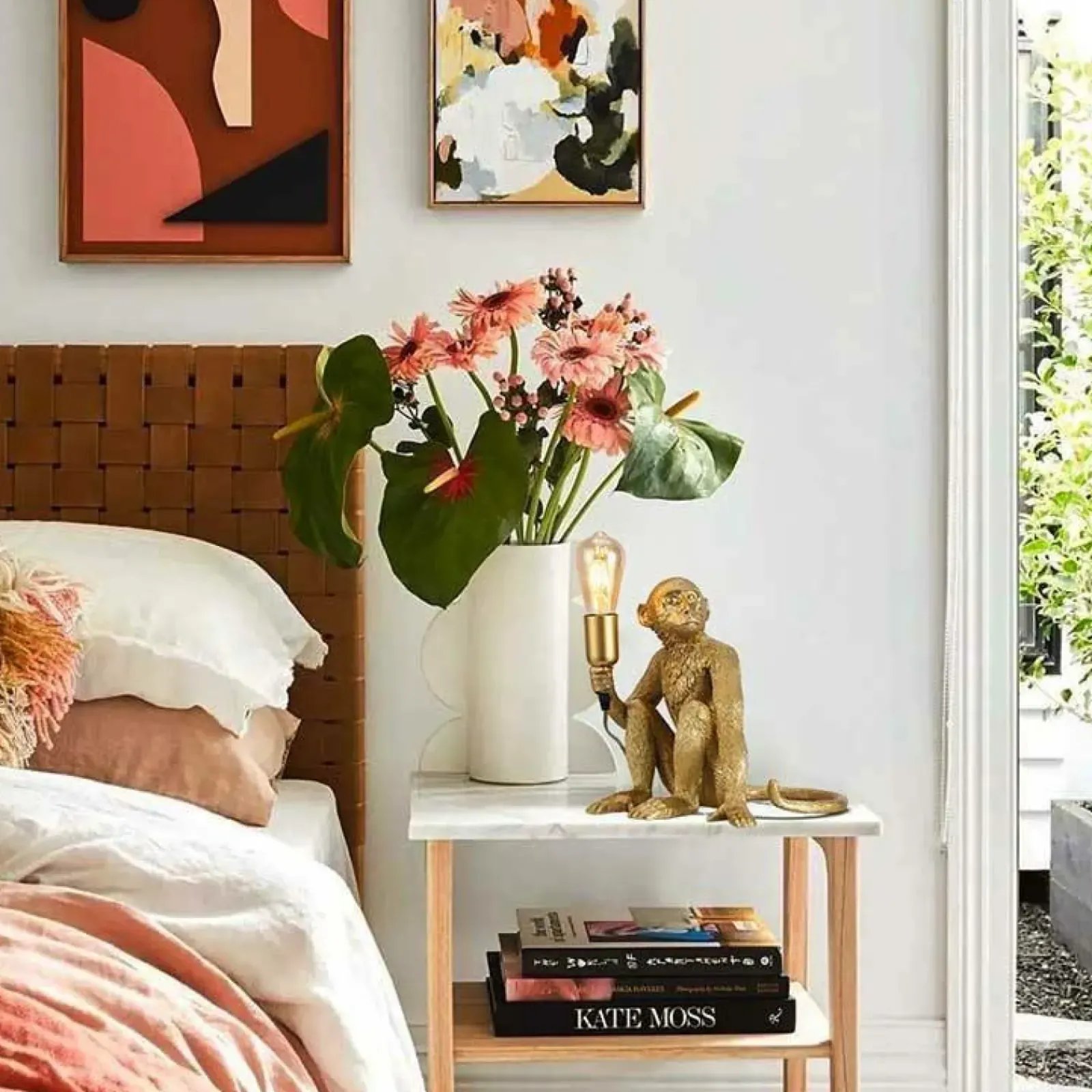 Sklep Kaja Złota, modernistyczna lampka nocna ABR-KARD4-G MONKEY | Kaja* Nowoczesne Lampki Stołowe