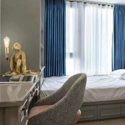 Sklep Kaja Złota, modernistyczna lampka nocna ABR-KARD4-G MONKEY | Kaja* Nowoczesne Lampki Stołowe