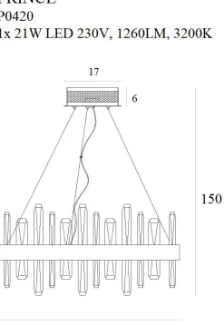 Sklep Kaja Złota obręcz LED Ø40cm z kryształkami MX P0420 PRINCE | Kaja Best Sale