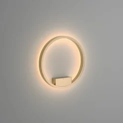 Sklep Kaja Złota obręcz, ledowa lampa ścienna MOD058WL-L25BS3K z serii RIM | Kaja* Lampy Led