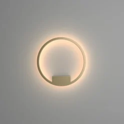 Sklep Kaja Złota obręcz, ledowa lampa ścienna MOD058WL-L25BS3K z serii RIM | Kaja* Lampy Led