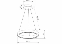 Sklep Kaja Złota, okrągła lampa wisząca LED PL200910-400-GD CARLO | Kaja Cheap