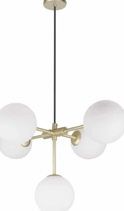Sklep Kaja Złota, ozdobna lampa wisząca do salonu 35-73778 z serii MATI | Kaja mosiężny Best Sale