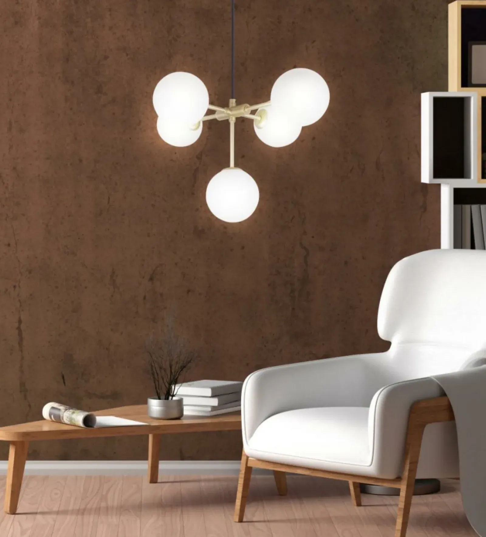Sklep Kaja Złota, ozdobna lampa wisząca do salonu 35-73778 z serii MATI | Kaja mosiężny Best Sale