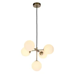 Sklep Kaja Złota, ozdobna lampa wisząca do salonu 35-73778 z serii MATI | Kaja mosiężny Best Sale