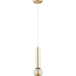 Sklep Kaja Złota tuba wisząca z odsłoniętą żarówką AL 60776 JAZZ | Kaja Discount