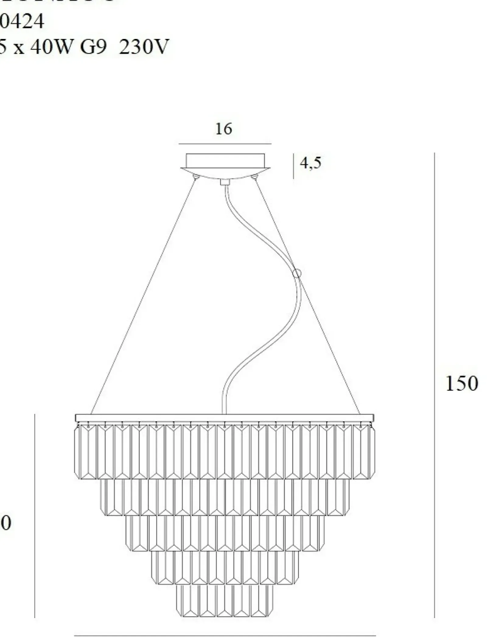 Sklep Kaja Złota, wyjątkowa lampa wisząca Ø60cm MX P0424 MONACO | Kaja Fashion