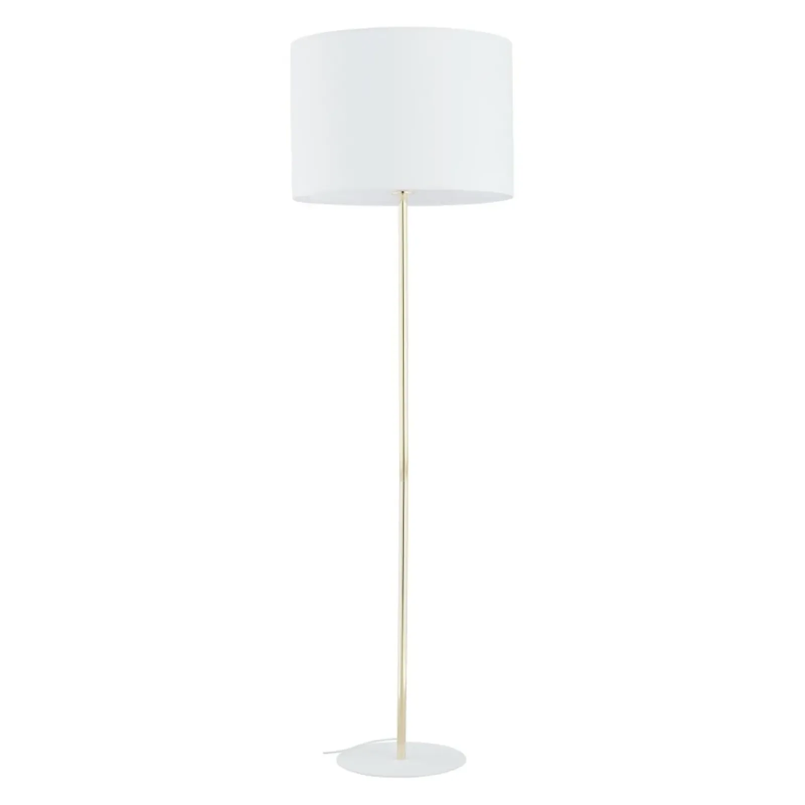 Sklep Kaja Złoto-biała lampa stojąca glamour TK 16033 UMBERTO WHITE GOLD | Kaja* Lampy Podłogowe Z Abażurem|Tradycyjne Lampy Podłogowe
