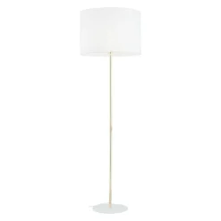 Sklep Kaja Złoto-biała lampa stojąca glamour TK 16033 UMBERTO WHITE GOLD | Kaja* Lampy Podłogowe Z Abażurem|Tradycyjne Lampy Podłogowe