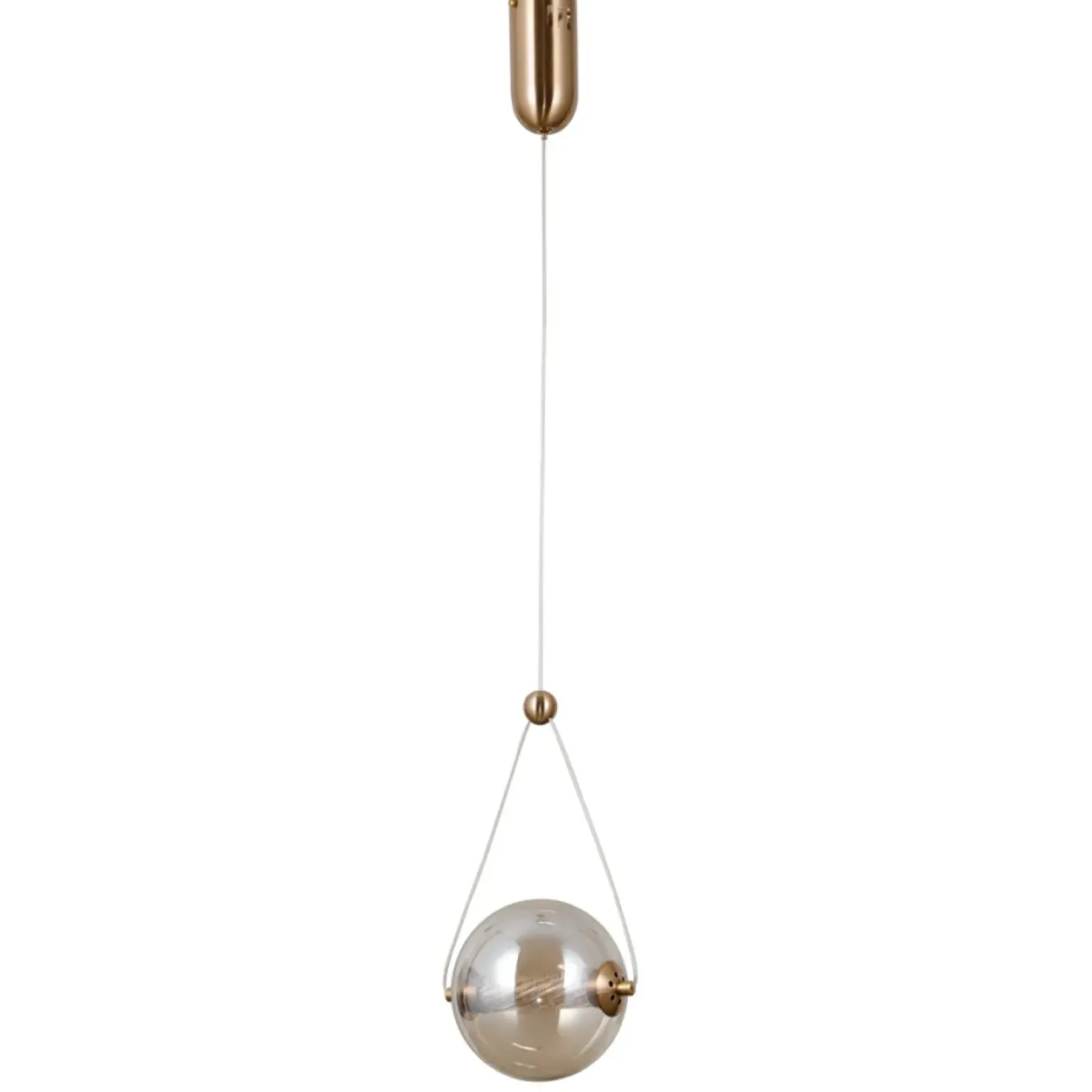 Sklep Kaja Złoto-bursztynowa lampa, kula PND-34361-S-HBR-AMB z serii RASTIA Fashion