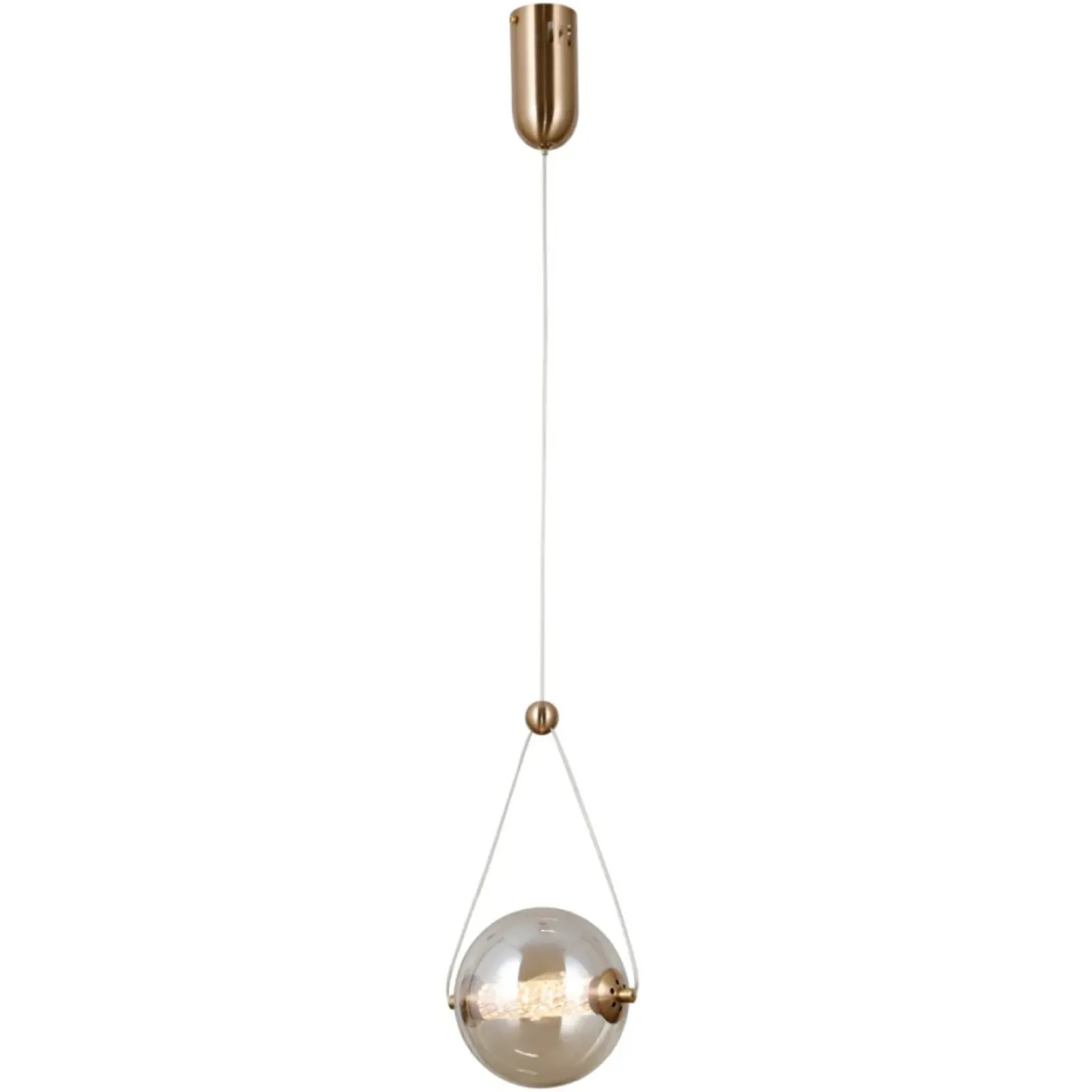 Sklep Kaja Złoto-bursztynowa lampa, kula PND-34361-S-HBR-AMB z serii RASTIA Fashion
