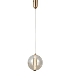 Sklep Kaja Złoto-bursztynowa lampa ledowa PND-34359-M-HBR-AMB z serii BUTERO Best Sale