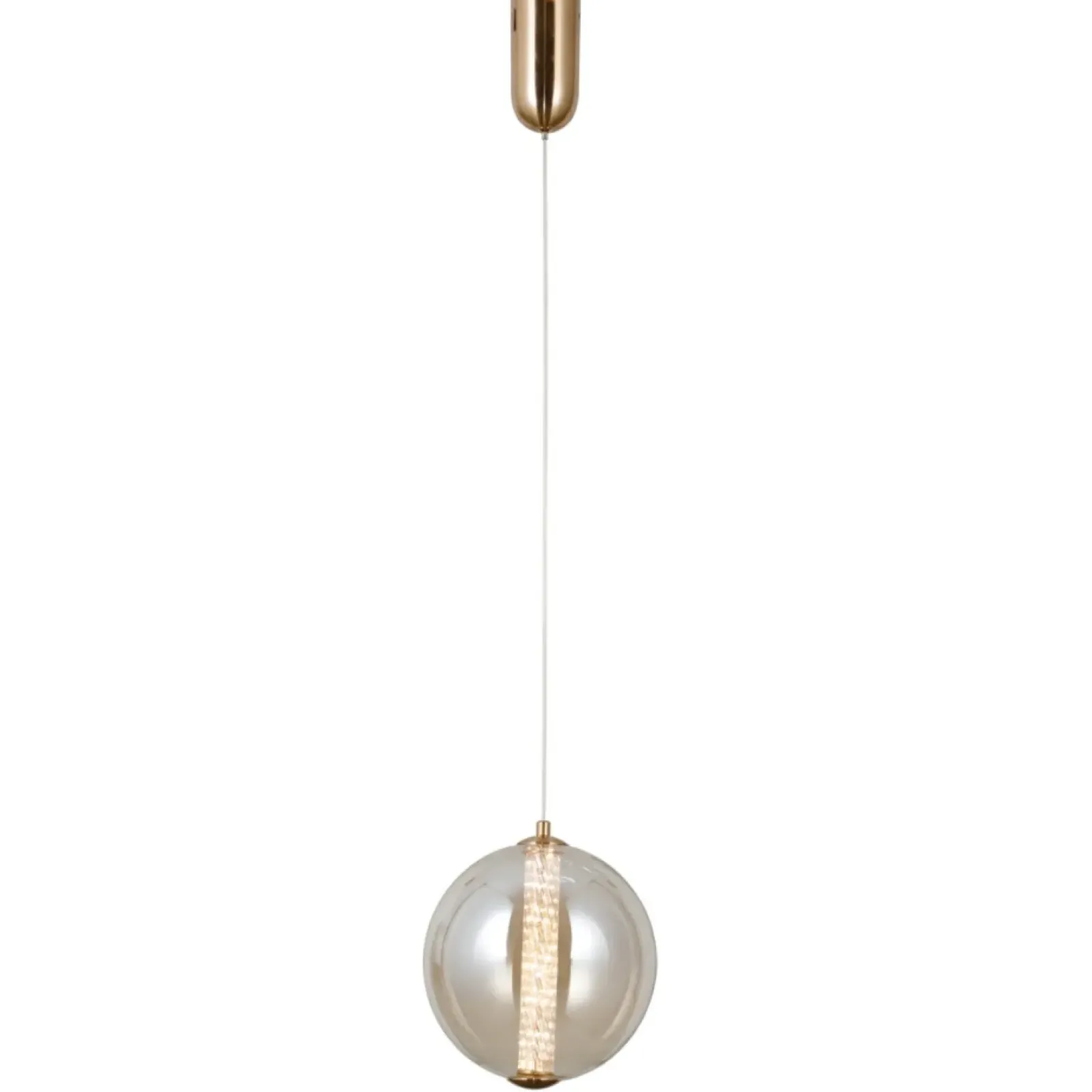 Sklep Kaja Złoto-bursztynowa lampa ledowa PND-34359-M-HBR-AMB z serii BUTERO Best Sale