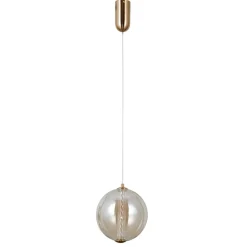 Sklep Kaja Złoto-bursztynowa lampa ledowa PND-34359-M-HBR-AMB z serii BUTERO Best Sale