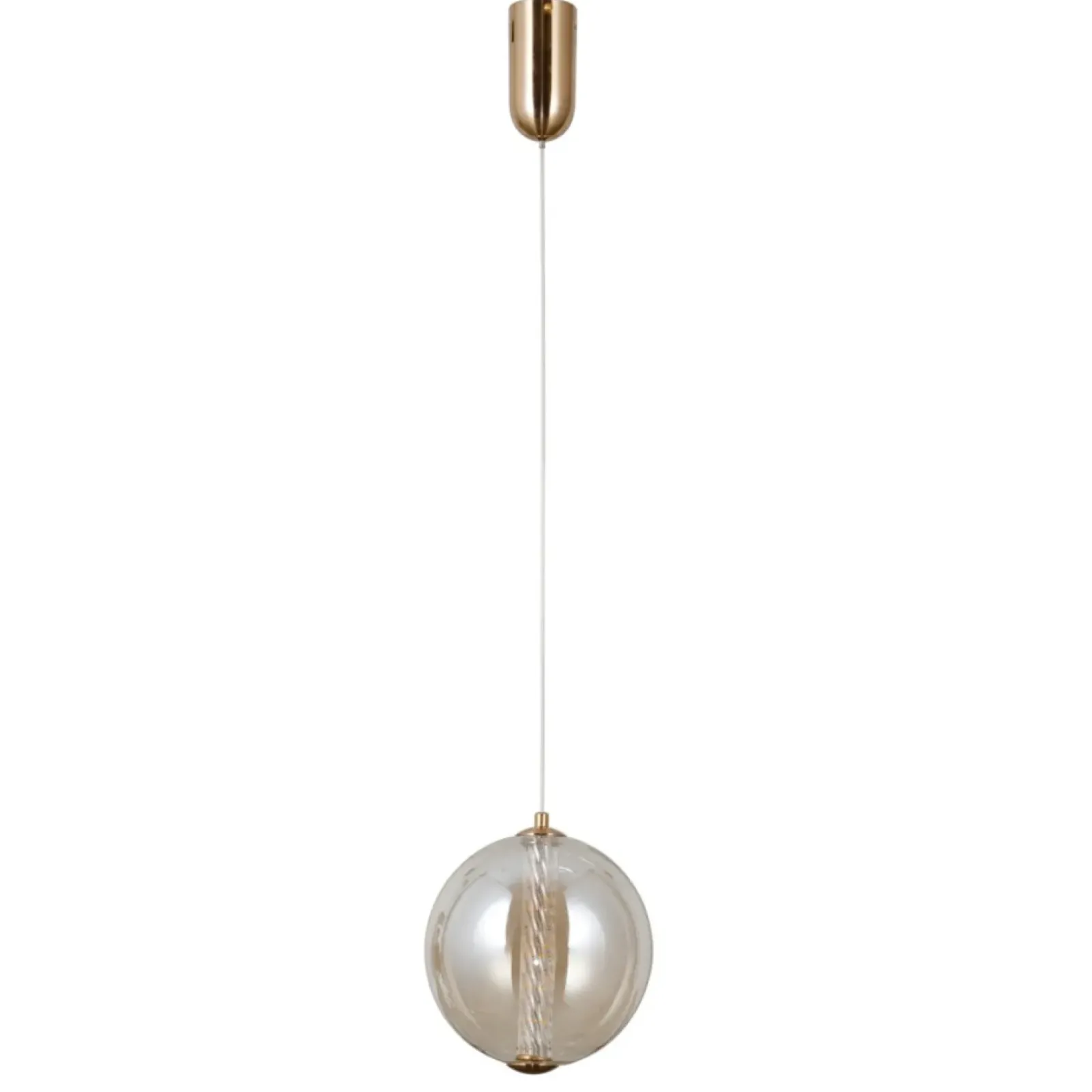 Sklep Kaja Złoto-bursztynowa lampa ledowa PND-34359-M-HBR-AMB z serii BUTERO Best Sale