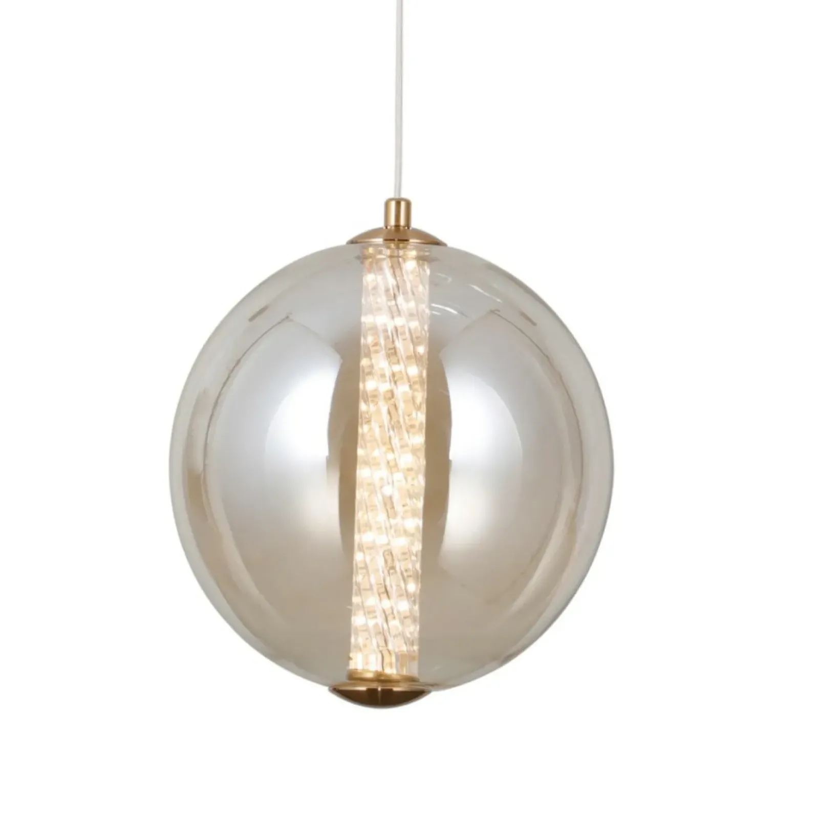 Sklep Kaja Złoto-bursztynowa lampa ledowa PND-34359-M-HBR-AMB z serii BUTERO Best Sale