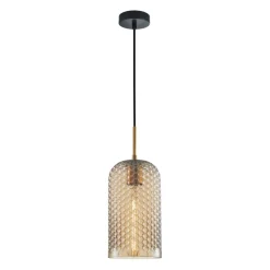 Sklep Kaja Złoto-bursztynowa lampa wisząca PND-25205-1S-BK-AMB z serii RENTI Store
