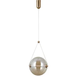Sklep Kaja Złoto-bursztynowa lampa wisząca PND-34361-L-HBR-AMB z serii RASTIA Hot