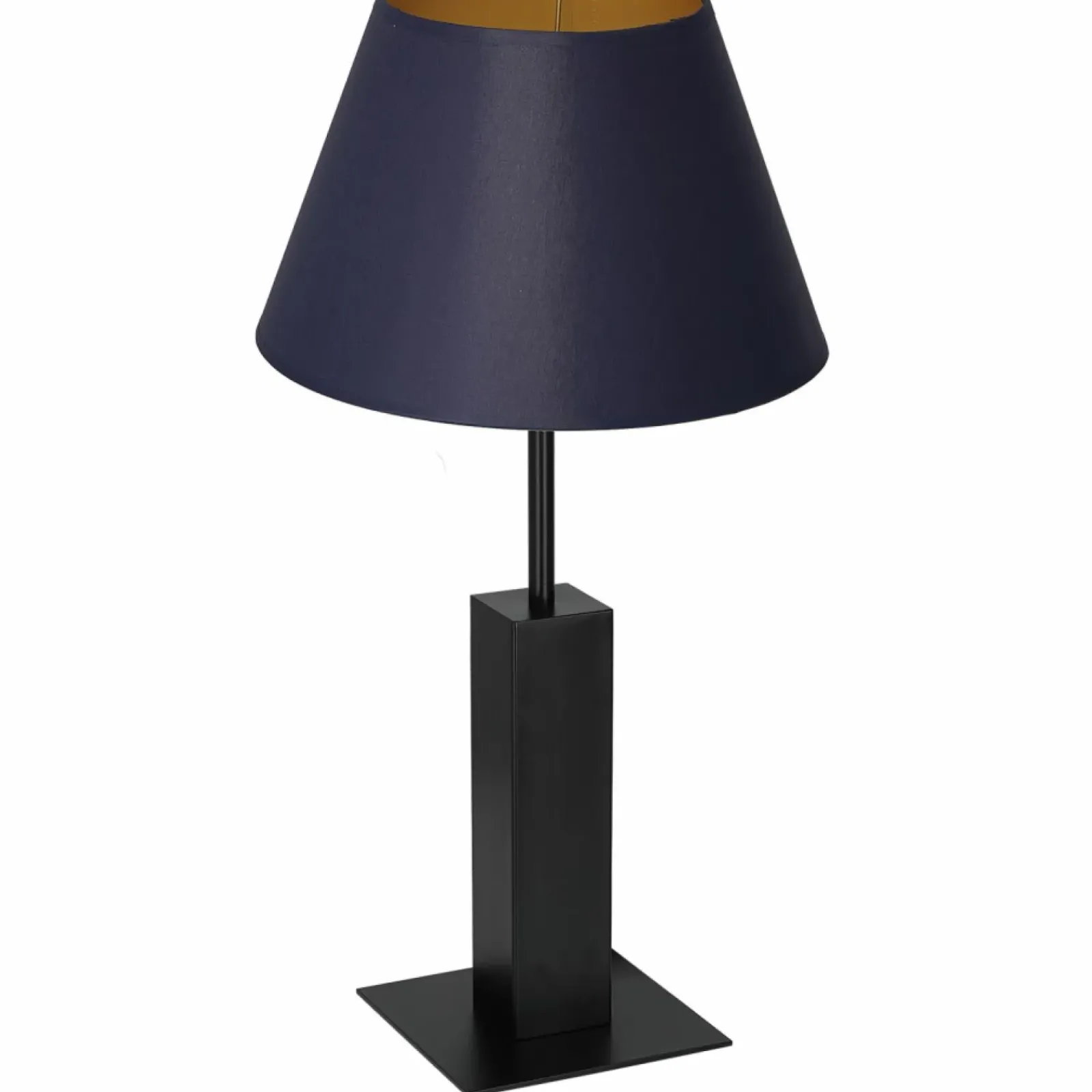 Sklep Kaja Złoto-granatowa lampka nocna, z abażurem LX 3646 z serii TABLE LAMPS* Lampki Stołowe Z Abażurem|Tradycyjne Lampki Stołowe