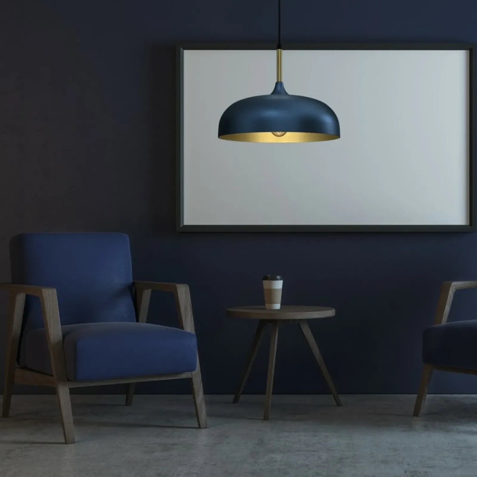 Sklep Kaja Złoto-niebieska lampa wisząca do kuchni MLP8033 z serii LINCOLN | Kaja Oświetlen Best Sale