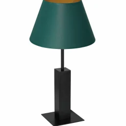 Sklep Kaja Złoto-zielona lampka stołowa, do sypialni LX 3645 z serii TABLE LAMPS* Lampki Stołowe Z Abażurem|Tradycyjne Lampki Stołowe