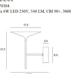 Sklep Kaja Złoty, dekoracyjny kinkiet do sypialni glamour MX W0304 HANA | Kaja* Lampy Led