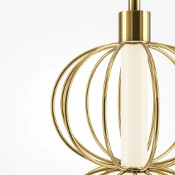 Sklep Kaja Złoty kinkiet, wbudowany LED MOD216WL-L10G3K z serii GOLDEN CAGE* Lampy Led