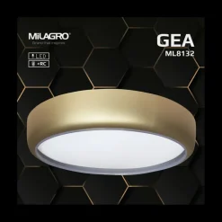Sklep Kaja Złoty, okrągły plafon ledowy o mocy 36W ML8132 z serii GEA | Kaja Oświetlenie* Lampy Led|Plafony Nowoczesne