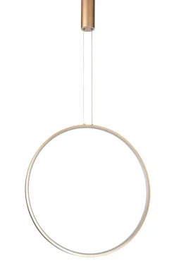 Sklep Kaja Złoty żyrandol LED, pionowy zwis obręcz ⌀60cm AZ5256 MASSIMA | Kaja złotopiaskowane Flash Sale