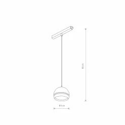 Sklep Kaja Zwis kula do szyny magnetycznej 1F 10654 LVM SLOT LED | Kaja* Szynoprzewody Podtynkowe|Szynoprzewody Natynkowe
